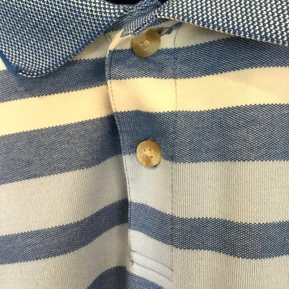 Izod Advantage Performance Natural Stretch Men's 2 Button Striped Polo Size XXL - Picture 7 of 11